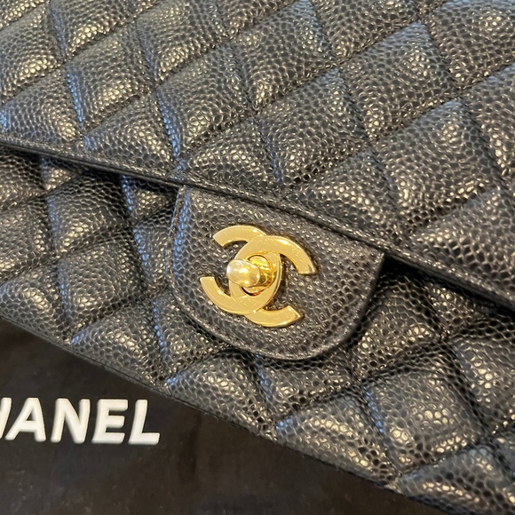 Chanel Classic Medium Flap Back Handbag in Black - Picture 4 of 15